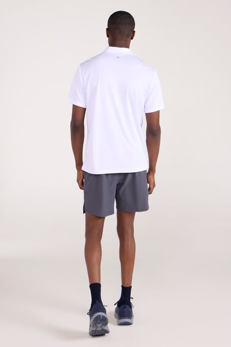 'Endurance' Men's Polo IsoCool Sun Protection Top Quick Dry Everyday Tee White - Image 4