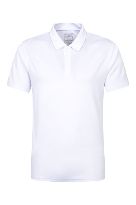 'Endurance' Men's Polo IsoCool Sun Protection Top Quick Dry Everyday Tee White - Image 5