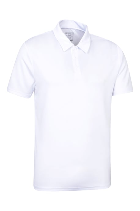 'Endurance' Men's Polo IsoCool Sun Protection Top Quick Dry Everyday Tee White - Image 6