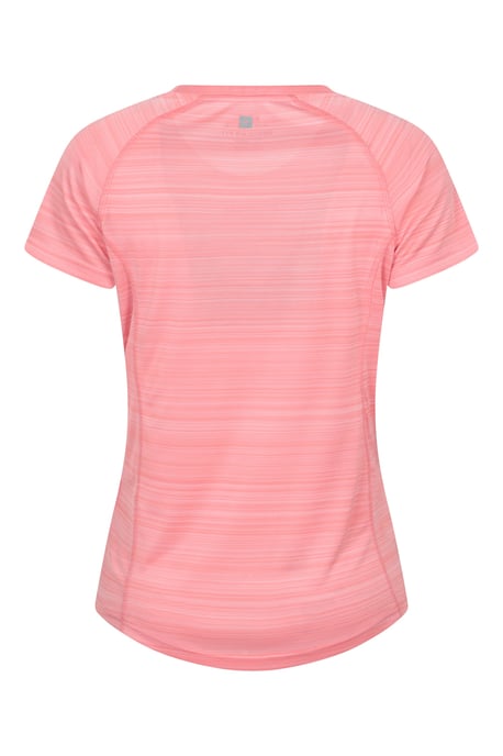 'Endurance' Women's Striped Tee Sun Protection Everyday Gym T-Shirt Pink - Image 3