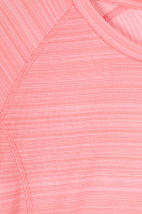 'Endurance' Women's Striped Tee Sun Protection Everyday Gym T-Shirt Pink - Image 4