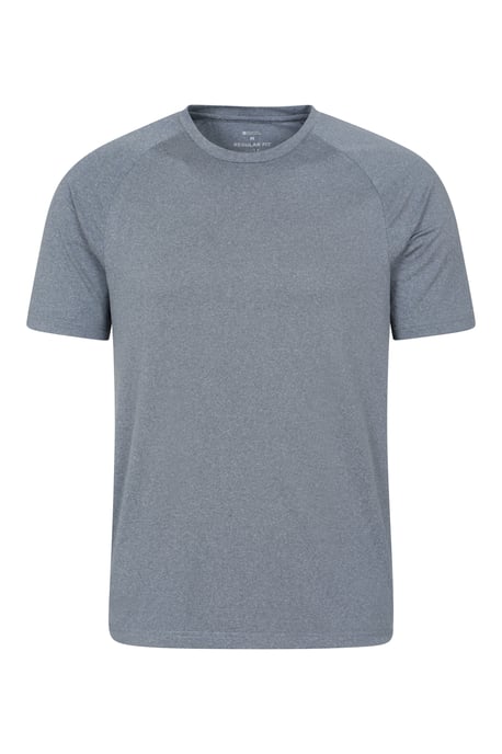 'Agra' Men's Melange T-Shirt Quick Wicking Breathable Sports T-Shirt Navy - Image 1