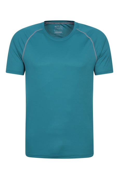 'Aero II' Men's Short Sleeve Top with Reflective Print IsoCool Sports Tee Navy/Blue - Image 5