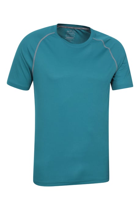 'Aero II' Men's Short Sleeve Top with Reflective Print IsoCool Sports Tee Navy/Blue - Image 6