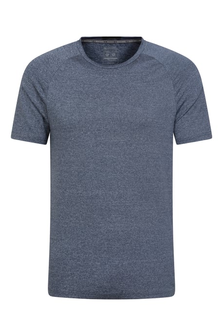 'Agra' Men's IsoCool Striped Tee Sun Protection Comfy Sports T-Shirt Navy - Image 5