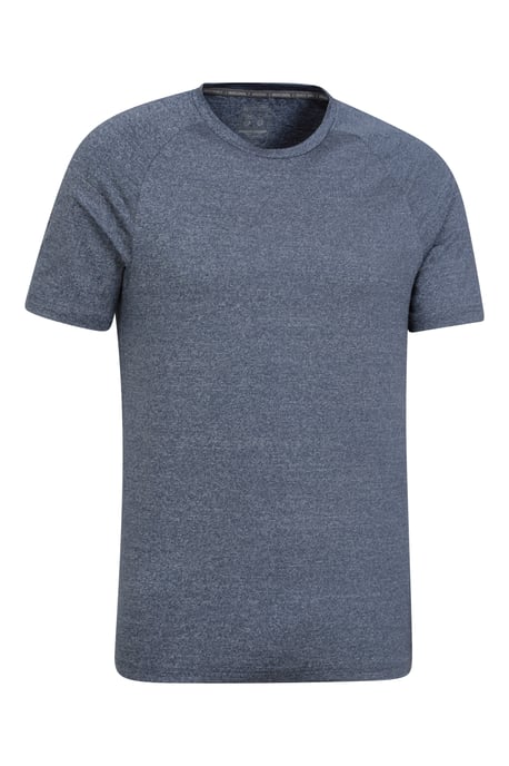 'Agra' Men's IsoCool Striped Tee Sun Protection Comfy Sports T-Shirt Navy - Image 6