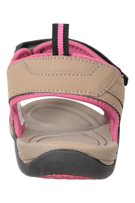 'Andros' Women's Sandals Touch Strap Fastening Everyday Shoes Brown - Image 3