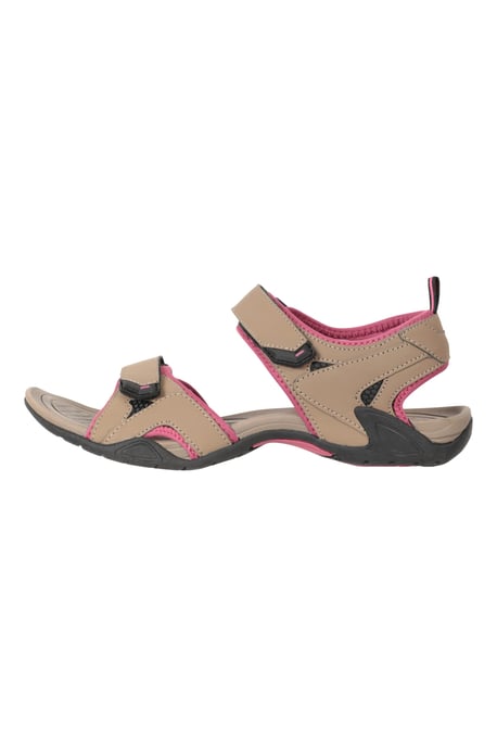'Andros' Women's Sandals Touch Strap Fastening Everyday Shoes Brown - Image 4