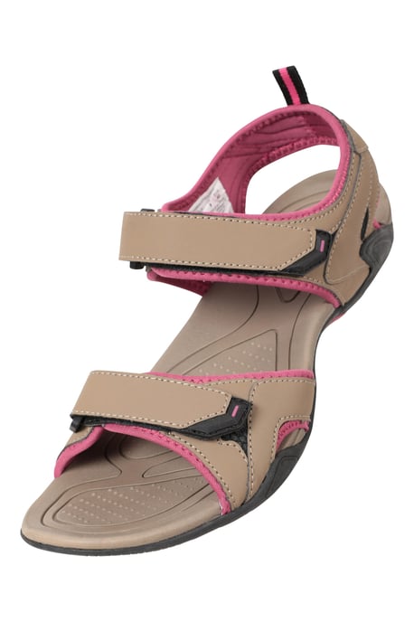'Andros' Women's Sandals Touch Strap Fastening Everyday Shoes Brown - Image 6