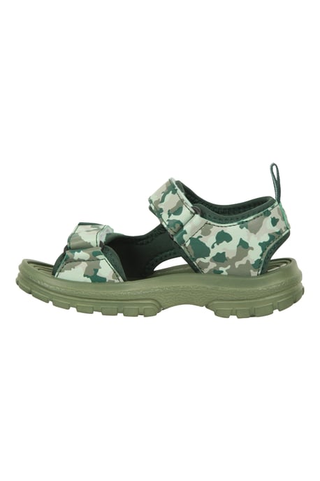 'Sand' Kids Sandals with Touch Strap Fastening Summer Shoes Green - Image 4
