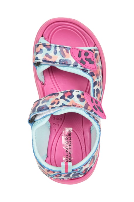 'Sand' Kids Sandals with Touch Strap Fastening Summer Shoes Coral - Image 5