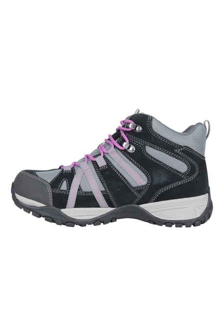 'Direction' Women's Walking Boots Wide Fit Rubber Outsole Waterproof Shoes Grey - Image 4
