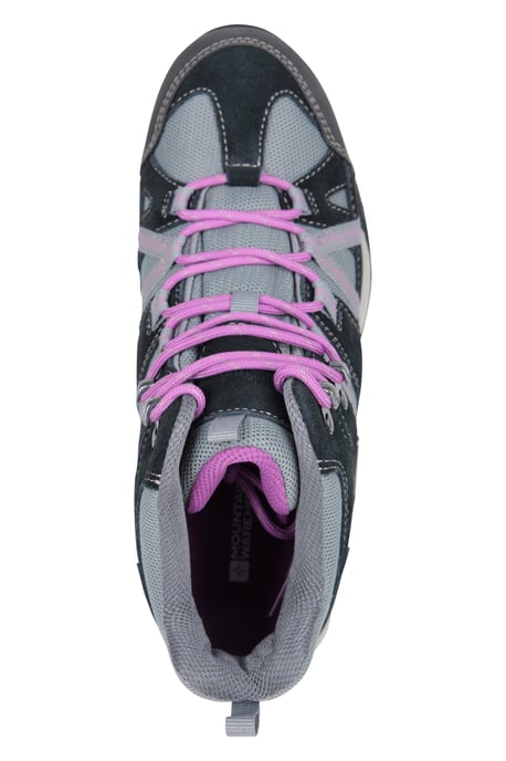 'Direction' Women's Walking Boots Wide Fit Rubber Outsole Waterproof Shoes Grey - Image 5