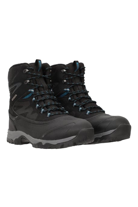 'Piste Basher Extreme' Men's Snow Boots Waterproof Upper Winter Shoes Black - Image 1