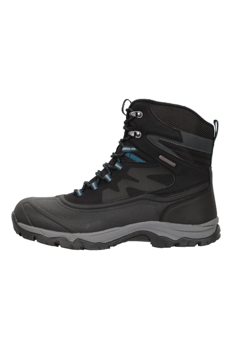 'Piste Basher Extreme' Men's Snow Boots Waterproof Upper Winter Shoes Black - Image 5
