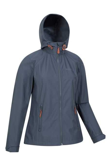 'Iona' Women's Softshell Jacket with Multiple Pockets Water Resistant Casual Everyday Coat Charcoal - Image 6