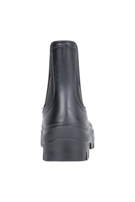 'Lynx' Women's Chelsea Wellies Waterproof Chunky Sole Ankle Length Rain Boots Black - Image 3