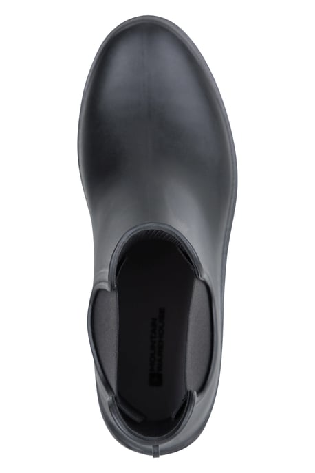 'Lynx' Women's Chelsea Wellies Waterproof Chunky Sole Ankle Length Rain Boots Black - Image 6
