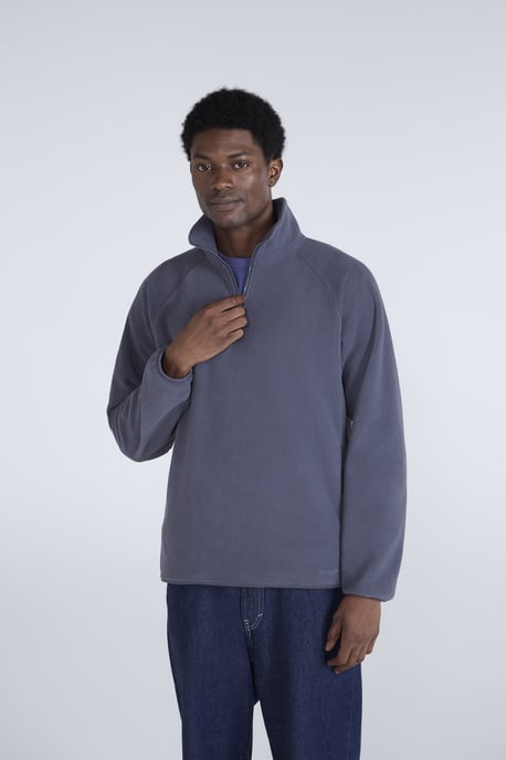 'Stockholm' Men's Fleece Jacket Half Zip Warm Cosy Sweater Navy - Image 2