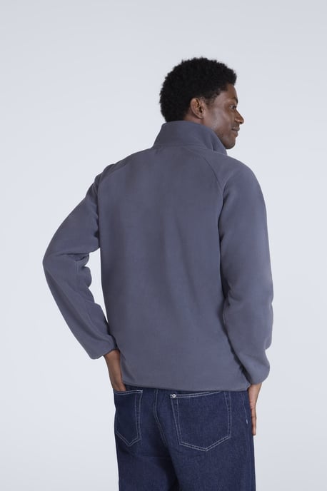 'Stockholm' Men's Fleece Jacket Half Zip Warm Cosy Sweater Navy - Image 4