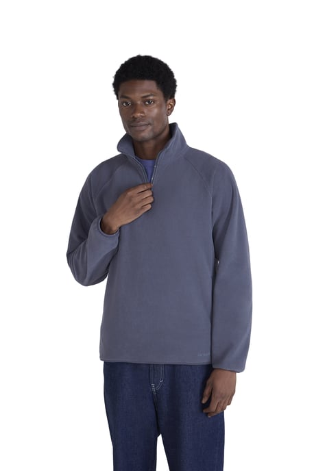 'Stockholm' Men's Fleece Jacket Half Zip Warm Cosy Sweater Navy - Image 6
