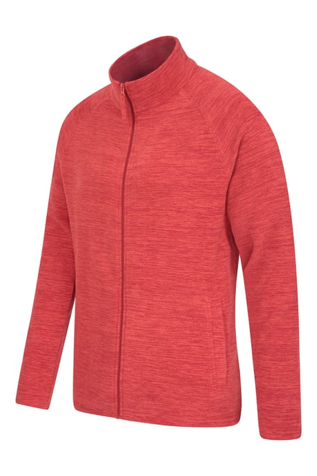 'Snowdon' Men's Fleece Sweater Full Zip Quick Dry Antipill Fabric Mid Layer Dark Red - Image 3