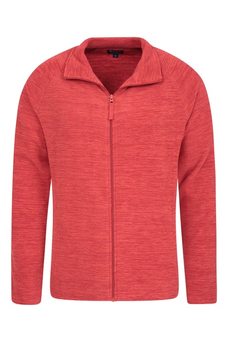 'Snowdon' Men's Fleece Sweater Full Zip Quick Dry Antipill Fabric Mid Layer Dark Red - Image 4