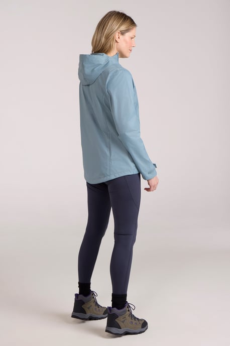 'Swerve' Women's Waterproof Jacket with Adjustable Hood Rain Coat Teal - Image 4