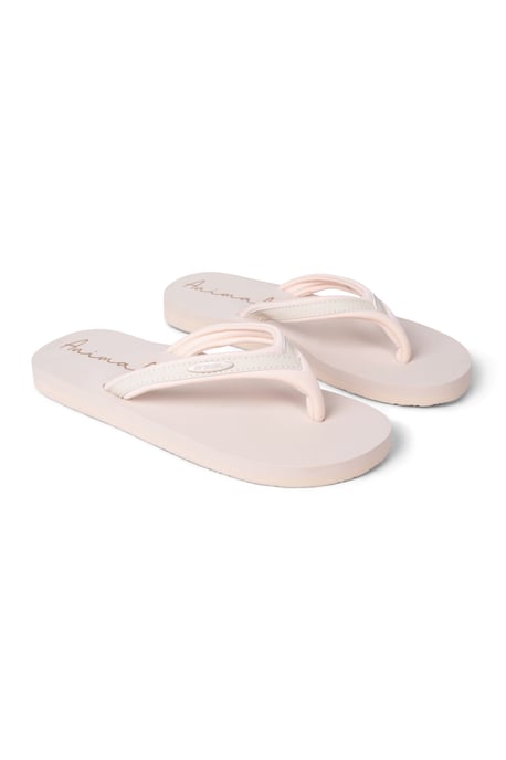 'Swish' Women's Flip Flops with Soft Padded Upper Straps Comfy Slip-on Beach Sandals Beige - Image 6