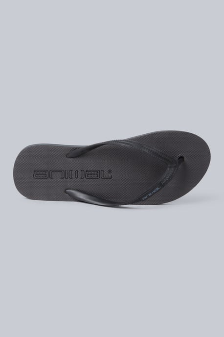 'Oceana' Men's Flip Flops Lightweight Slip On Casual Walking Beach Slippers Charcoal - Image 2