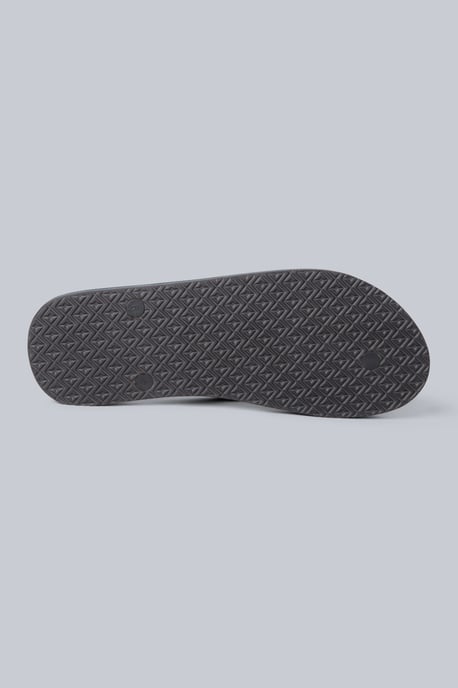 'Oceana' Men's Flip Flops Lightweight Slip On Casual Walking Beach Slippers Charcoal - Image 3