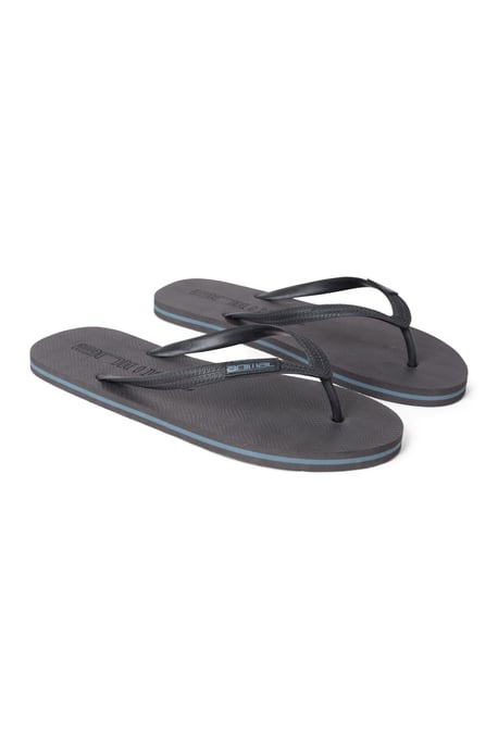 'Oceana' Men's Flip Flops Lightweight Slip On Casual Walking Beach Slippers Charcoal - Image 6