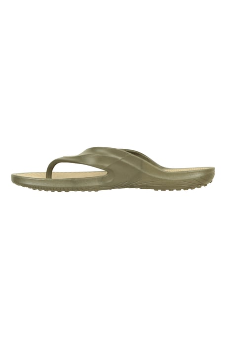 'Street' Men's Flip Flops Grippy Outsole Slip On Lightweight Cushioned Slippers Khaki - Image 4