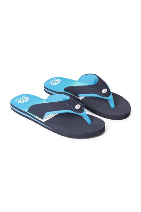 'Jekyl' Men's Flip Flops with Soft Padded Upper straps Slip-on Beach Sandals Outdoors Dark Blue - Image 5
