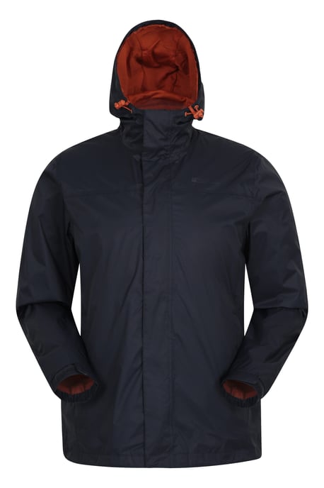 'Torrent' Men's Rain Jacket with Zipped Pockets Waterproof Adjustable Hem Navy - Image 3