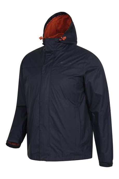 'Torrent' Men's Rain Jacket with Zipped Pockets Waterproof Adjustable Hem Navy - Image 6