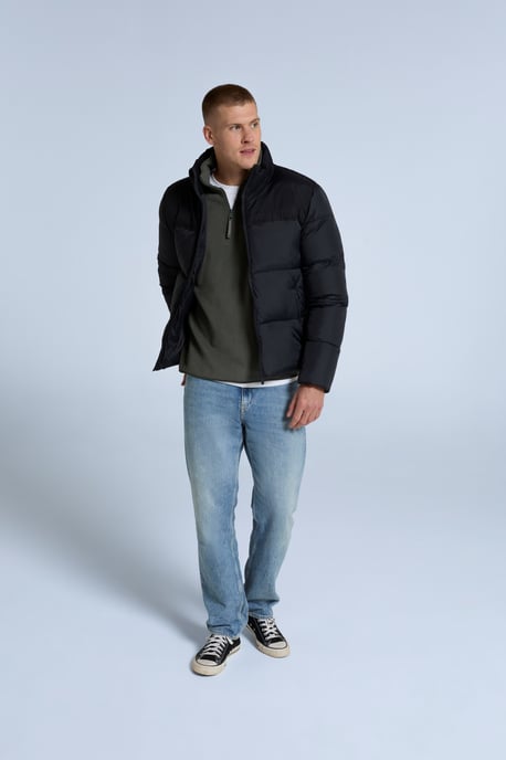 'Volt' Men’s Padded Jacket Water Resistant Thermal Coat Black - Image 2