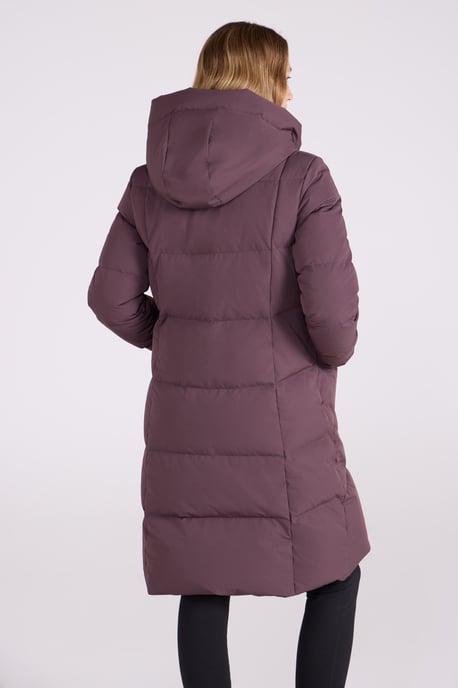 Women's Cosy Wrap Down Padded Jacket Water Resistant Warm Puffer Winter Coat Burgundy - Image 4