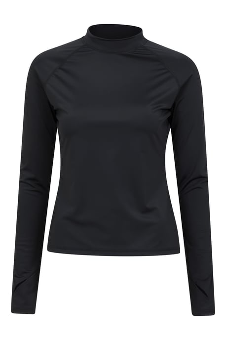 Women's Rash Vest Quick Drying Sun Protection Stretchy Swimming Top Black - Image 5