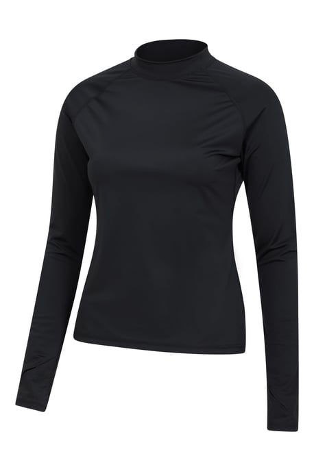 Women's Rash Vest Quick Drying Sun Protection Stretchy Swimming Top Black - Image 6