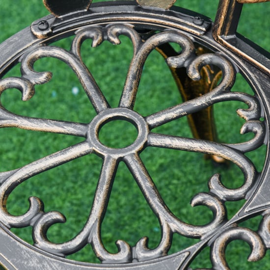 4goodz 2-zits tuinbank van gegoten aluminium bloem-decor rugleuning - Image 3