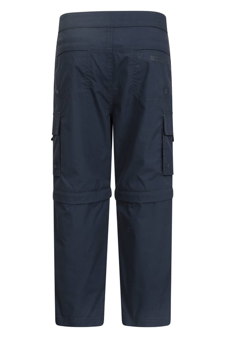 'Active' Kids Convertible Trousers Fade Resistant Outdoor Hiking Zip Off Pants Navy - Image 4