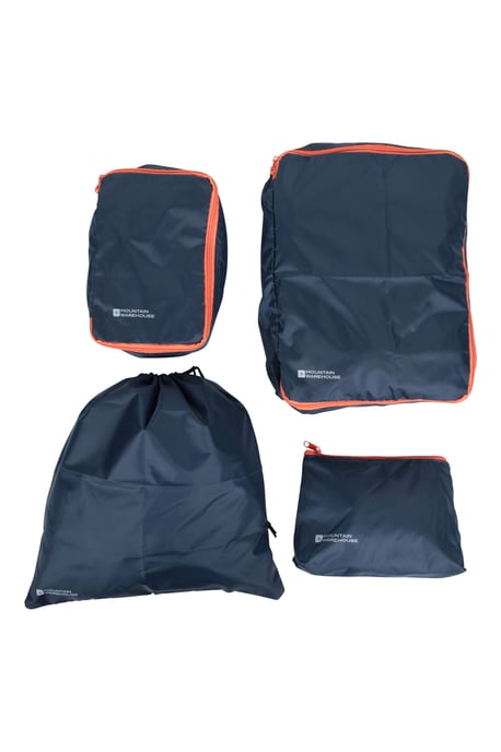 Packing Cubes with Laundry Bag Lightweight Compact Luggage Organiser Set 4 Pack Navy - Image 2