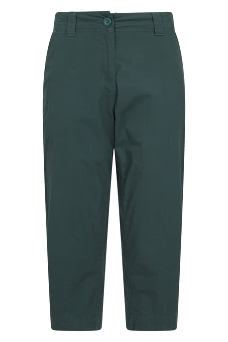 'Coastal' Women's Capri Pants Stretchy Breathable Short Trousers Green - Image 5