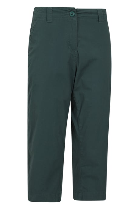 'Coastal' Women's Capri Pants Stretchy Breathable Short Trousers Green - Image 6
