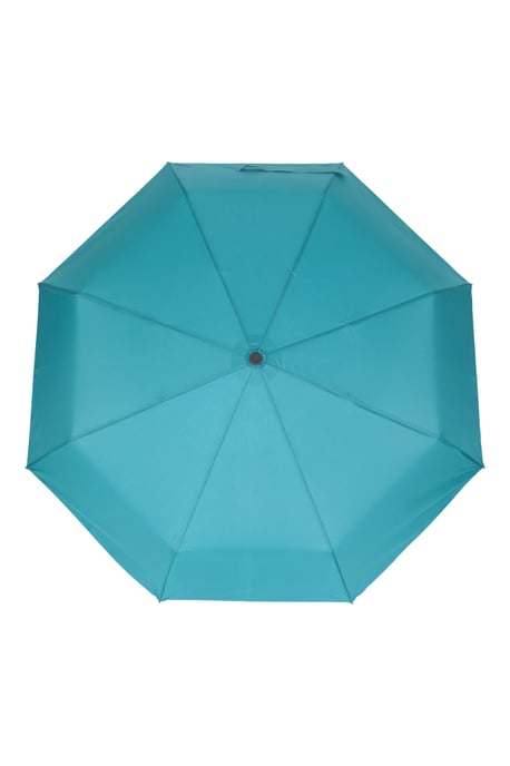 Unisex Windproof Umbrella with Stainless Steel Shaft Shock Resistant Rain Brolly Teal - Image 2