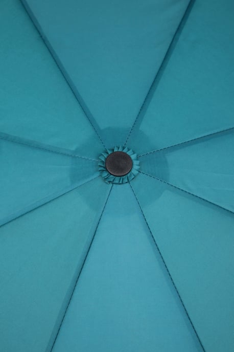 Unisex Walking Umbrella with Curved Handle Durable Beach Rain Brolly Teal - Image 6