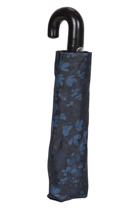 Unisex Walking Umbrella with Curved Handle Durable Beach Rain Brolly Dark Blue - Image 3