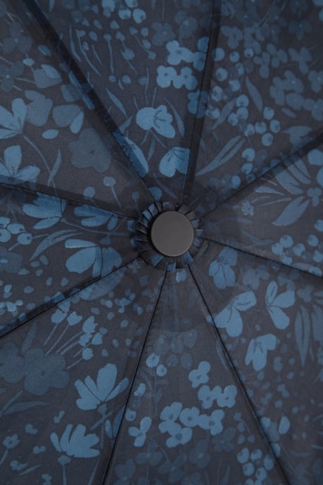 Unisex Walking Umbrella with Curved Handle Durable Beach Rain Brolly Dark Blue - Image 5