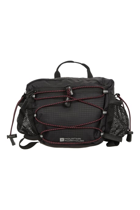 'Traverse' Waist Bag Fleece Lined Lightweight Adjustable Padded Belt Fanny Pack Black - Image 3